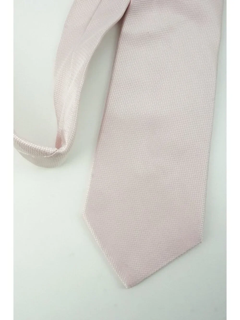 Eton Blush Pink Herringbone 100% Silk Tie Brand New With Tags